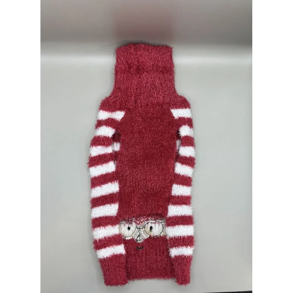 Dog Sweater Santa Wearing‎ Glasses Puppy/Dog Small NWOT